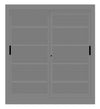 Armadio libreria da ufficio a piani con ante scorrevoli a rete cm. 180x45x200H