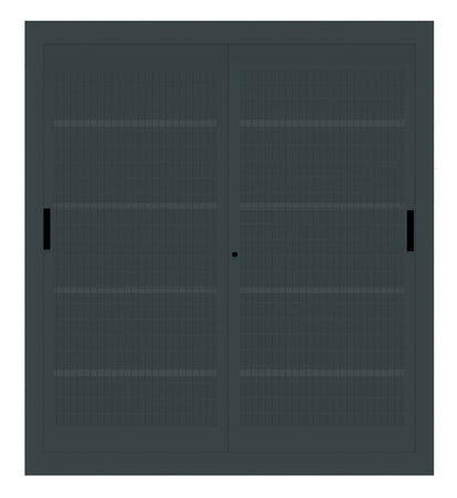 Armadio libreria da ufficio a piani con ante scorrevoli a rete cm. 180x45x200H