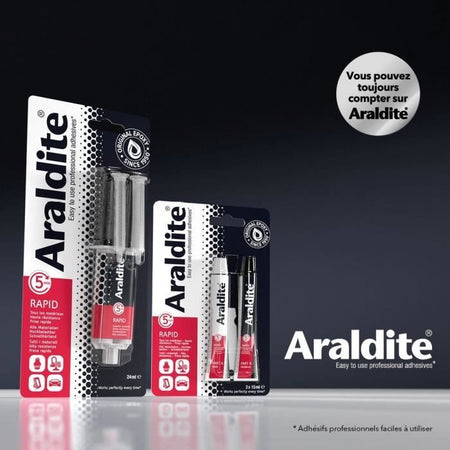 Pegamento - ARALDITE - TUBOS RPIDOS 2X15ML - Alto rendimiento - Fraguado rápido - Multimaterial