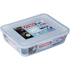 PYREX - 242P000 / 7046 - Piatto rettangolare con coperchio - 22 cm * 17 cm - Pyrex Cook & Freeze