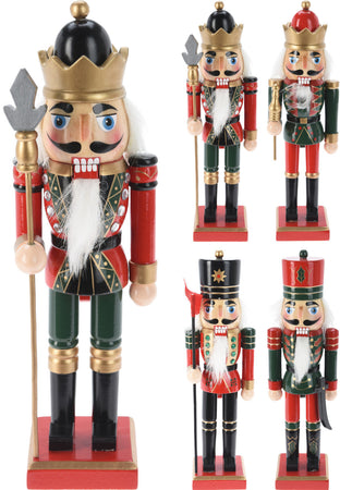 Statuetta decorativa "Soldatino schiaccianoci" in legno decorazione natalizia