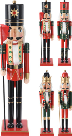 Statuetta decorativa "Soldatino schiaccianoci" in legno decorazione natalizia