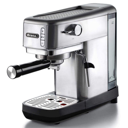 ARIETE METAL (1380/10) - MACCHINA PER CAFFE'''' ESPRESSO - POLVERE E CIALDE - CAPPUCCINATORE - PRESSIONE 15 BAR - 1300W