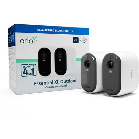 Telecamera di sorveglianza - ARLO - ESSENTIAL2 XL 2K - Visione notturna a infrarossi - Wireless - 4 in 1