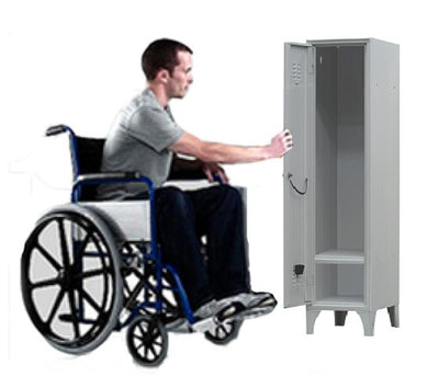 Armadio spogliatoio ad 1 posto per persone affette da disabilità cm. 35x50x155h