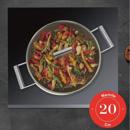 Pentola - ARTHUR MARTIN - AM0063 - 20 cm con coperchio - Alluminio forgiato - Tutte le fonti di calore compresa induzione + forno