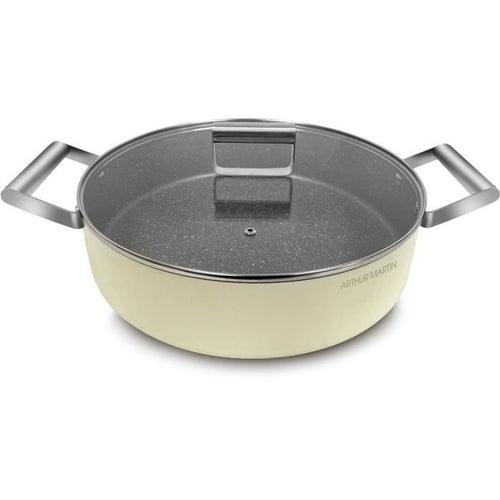 Casseruola - ARTHUR MARTIN - AM6523 - 24 cm con coperchio - Alluminio forgiato - Tutte le fonti di calore compresa induzione + forno
