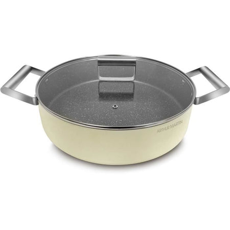 Casseruola - ARTHUR MARTIN - AM6523 - 24 cm con coperchio - Alluminio forgiato - Tutte le fonti di calore compresa induzione + forno