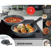 ARTHUR MARTIN AM521GM BATTERIA DELLA CUSCINE SET con 3 stufe - Matt Grey 20-24-28 cm + 1 manico rimovibile - Tutte le luci inclusa l'induzione