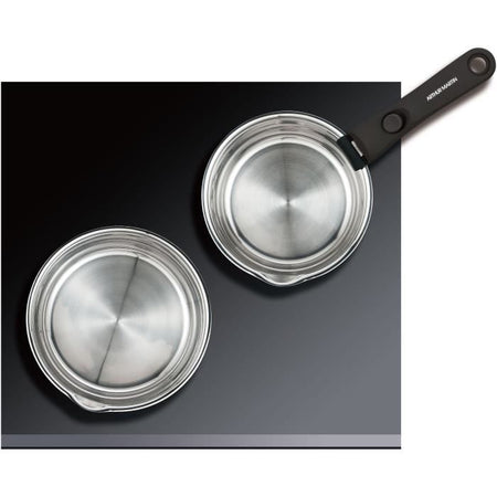 2 pentole 16-20 cm + 1 manico - ARTHUR MARTIN - AM720GT - 3 strati tripla azione - Tutte le fonti di calore compresa induzione