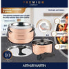 Batteria di pentole 6 pezzi - ARTHUR MARTIN - AM516GT - Tripla azione 3 strati - Tutte le fonti di calore compresa l'induzione