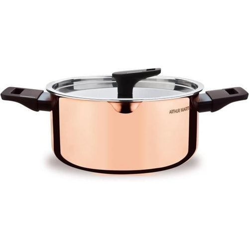 Forno olandese da 24 cm - ARTHUR MARTIN - AM945GT - 3 strati tripla azione: rame, alluminio, acciaio inox - Tutte le fonti di calore compresa induzione