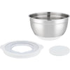 Set di insalatiere - ARTHUR MARTIN - AM486 - 16-20-24 cm - Coperchi ermetici - Acciaio inossidabile - Fondo in silicone antiscivolo