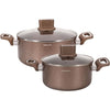 Set di pentole - ARTHUR MARTIN - AM9820 - 20-24 cm con coperchio in vetro - Alluminio - Tutte le fonti di calore compresa l'induzione