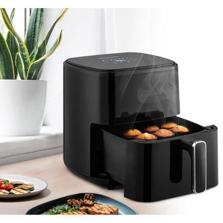Friggitrice senza olio - ARTHUR MARTIN - Airfryer 5 L - 1400 W - Touch screen - 7 preimpostazioni di cottura - Nero