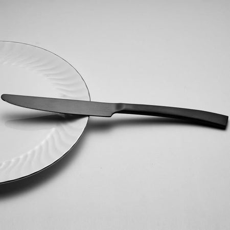 Set posate - ARTHUR MARTIN - AM5136 - 24 pezzi - Acciaio inossidabile - Finitura nera