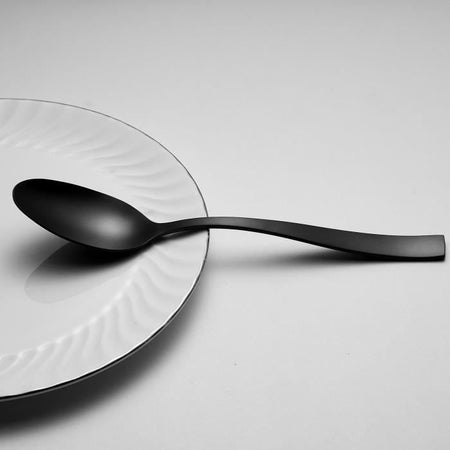 Set posate - ARTHUR MARTIN - AM5136 - 24 pezzi - Acciaio inossidabile - Finitura nera