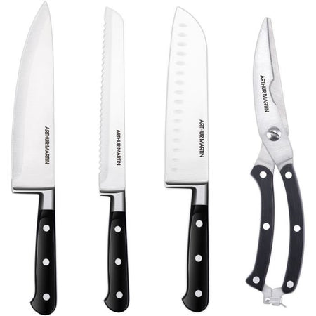Set di coltelli - ARTHUR MARTIN - AMC1277 - Set di coltelli - 4 pezzi - Nero