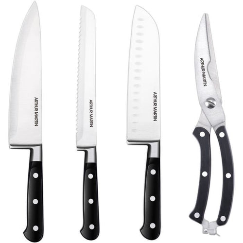 Set di coltelli - ARTHUR MARTIN - AMC1277 - Set di coltelli - 4 pezzi - Nero