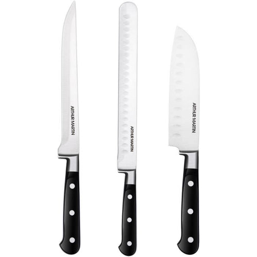 Set di coltelli - ARTHUR MARTIN - AMC1586 - Set di coltelli - 3 pezzi - Nero