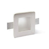 Portafareftto in gesso per GU10 singolo quadrato