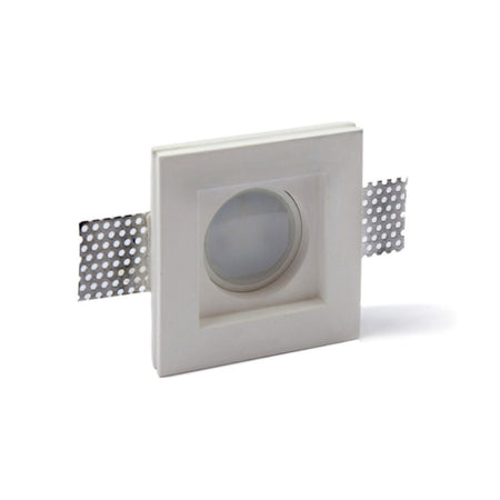 Portafaretto Quadrato da Incasso in gesso per GU10 e GU5.3