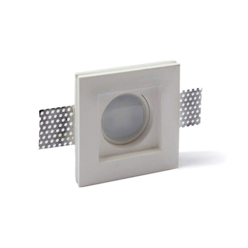 Portafaretto Quadrato da Incasso in gesso per GU10 e GU5.3