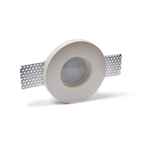Portafaretto Rotondo da Incasso in gesso per GU10 e GU5.3