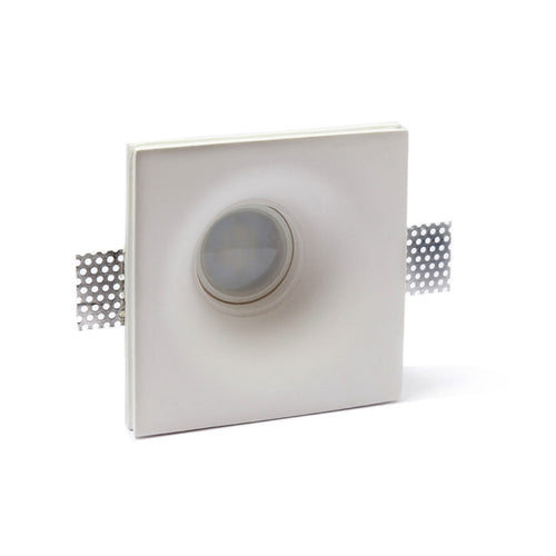 Faretto a scomparsa in gesso ALFA – made in ITALY – adatto per essere inserito in controsoffitto in cartongesso.