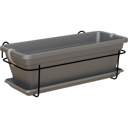 ARTEVASI - Fioriera da balcone venezia kit 50cm antracite 50 x 19,5 x h16,3 cm - 1,13l