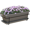 ARTEVASI - Fioriera da balcone venezia kit 50cm antracite 50 x 19,5 x h16,3 cm - 1,13l
