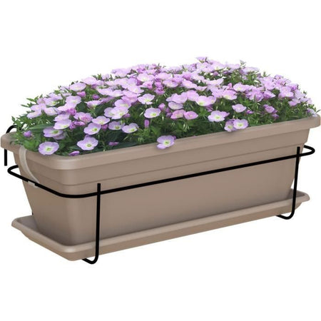 ARTEVASI - Fioriera da balcone venezia kit 50cm tortora 50 x 19,5 x h16,3 cm - 1,16l