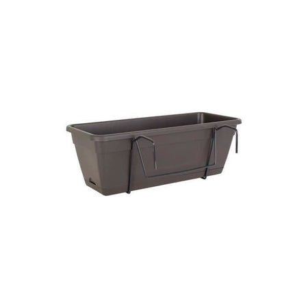Kit fioriera Venezia ARTEVASI con riserva d'acqua - 10 L - 49 x 19,5 x 16,6 cm - Grigio antracite