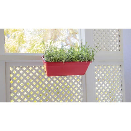 Kit fioriera Venezia ARTEVASI con riserva d'acqua - 10 L - 49 x 19,5 x 16,6 cm - Grigio antracite