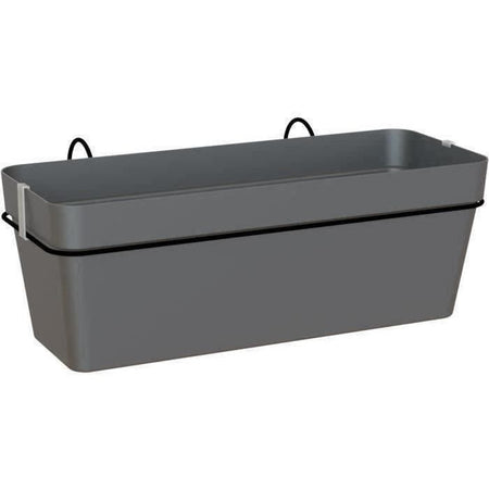 ARTEVASI - Kit fioriera da balcone capri re 50cm v2 antracite 50,2 x 28,5 x h20 cm - 1,45l