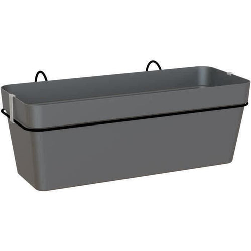 ARTEVASI - Kit fioriera da balcone capri re 50cm v2 antracite 50,2 x 28,5 x h20 cm - 1,45l