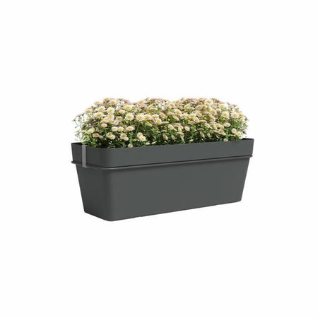 ARTEVASI - Kit fioriera da balcone capri re 50cm v2 antracite 50,2 x 28,5 x h20 cm - 1,45l