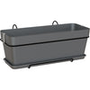 ARTEVASI - Kit fioriera capri 50cm v2 antracite 50.2 x 28.5 x h20.7 cm - 1.54l