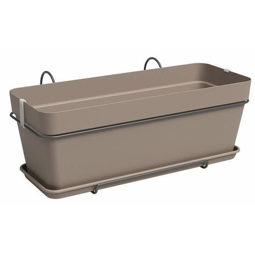 ARTEVASI - Kit fioriera Capri 50cm v2 tortora 50.2 x 28.5 x h20.7 cm - 1.54l