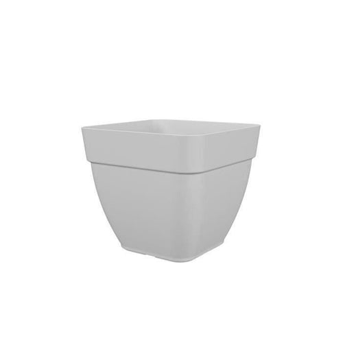 Piante di fiori e piante quadrate Capri Campana - plastica - 37x37 cm - bianco - artevasi