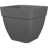 Pentola di fiori e piante quadrate Capri Campana - Plastica - 37x37 cm - Antracite - Artevasi