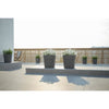 Barattolo di fiori e capri rotondo rotondo - plastica - serbatoio dell'acqua - diametro 30 cm - grigio chiaro - artevasi