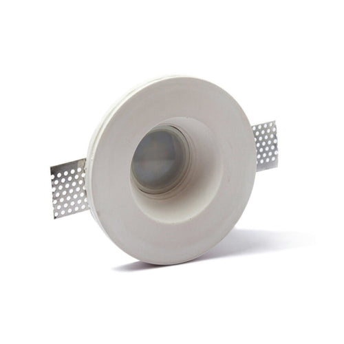 Portafaretto Rotondo da Incasso in gesso per GU10 e GU5.3