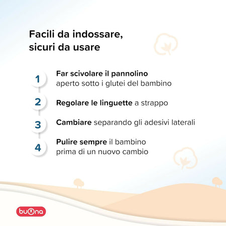 Buona D-Topic Pannolini per neonati e bambini - con Tecnologia pH Comfort - Dermatologicamente testati, Cotone Naturale, Materiali Traspiranti Delicati sulla Pelle dei Bambini - tutte le misure disponibili - 3 pacchi - PREZZO PER 3 CONFEZIONI