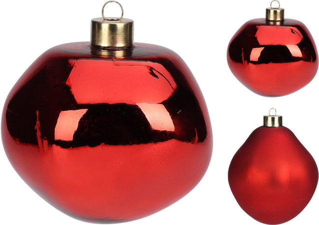 Palline per albero di Natale in vetro colore rosso decorazioni natalizie