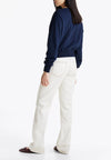 Tommy Hilfiger FELPA GOLD BTN BOAT-NK SWTSHIRT da donna