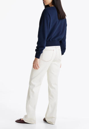 Tommy Hilfiger FELPA GOLD BTN BOAT-NK SWTSHIRT da donna