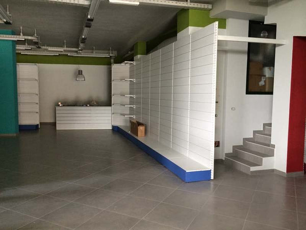 Modulo aggiuntivo per scaffalatura ad angolo a piani con mensole di cm. 70x70x250h