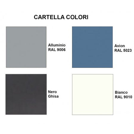 Modulo aggiuntivo scaffale in metallo verniciato ad angolo di cm. 70x70x200h