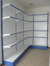 Modulo aggiuntivo per scaffale metallico ad angolo a piani con mensole di cm. 70x70x250h